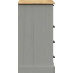 vidaXL Ladekast VIGO 80x40x76 cm massief grenenhout grijs