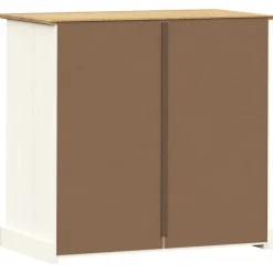 vidaXL Ladekast VIGO 80x40x76 cm massief grenenhout wit