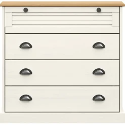 vidaXL Ladekast VIGO 80x40x76 cm massief grenenhout wit