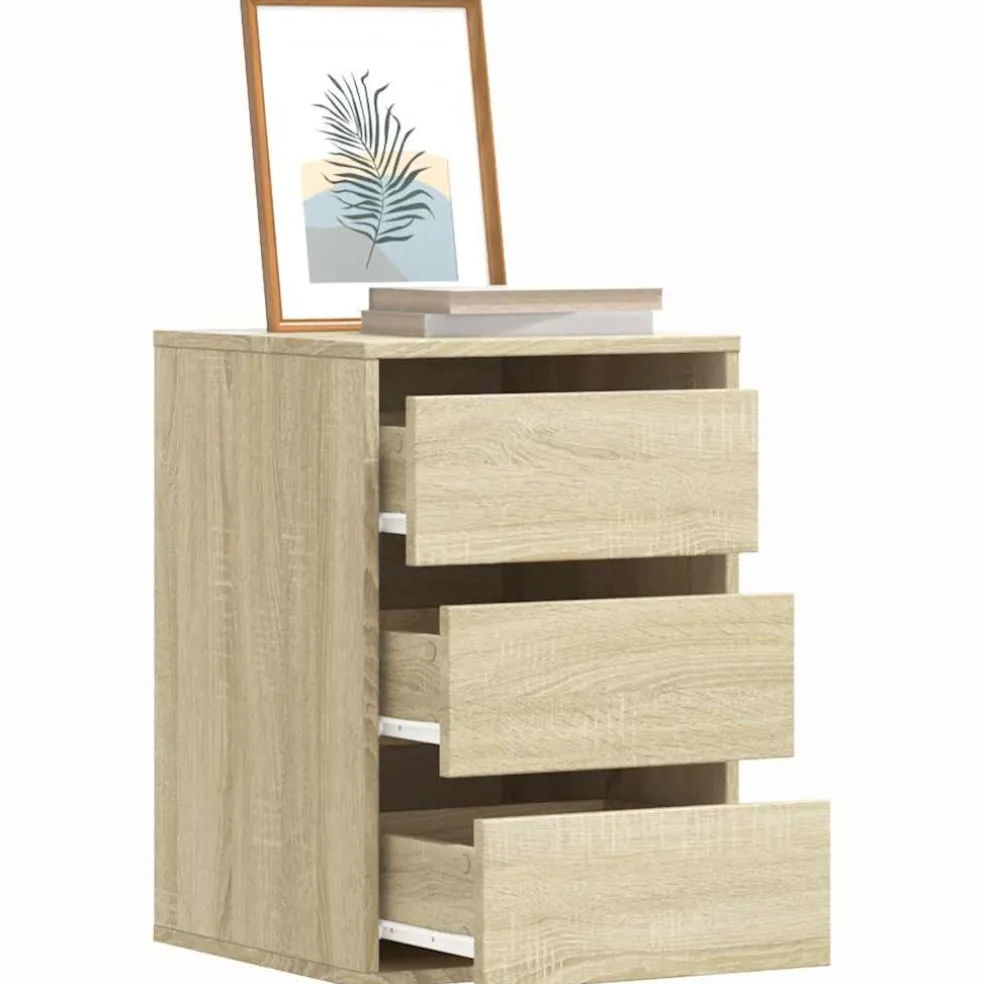 vidaXL Ladekast 40x41x58 cm bewerkt hout sonoma eikenkleurig
