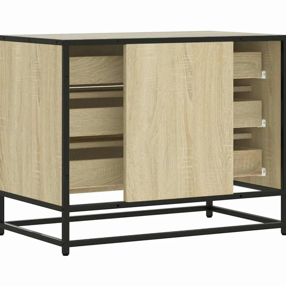 vidaXL Ladekast 70x41x56 cm bewerkt hout sonoma eikenkleurig