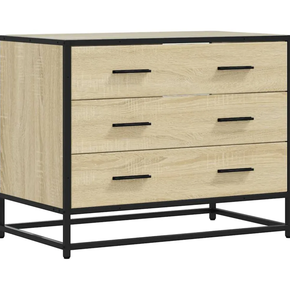 vidaXL Ladekast 70x41x56 cm bewerkt hout sonoma eikenkleurig