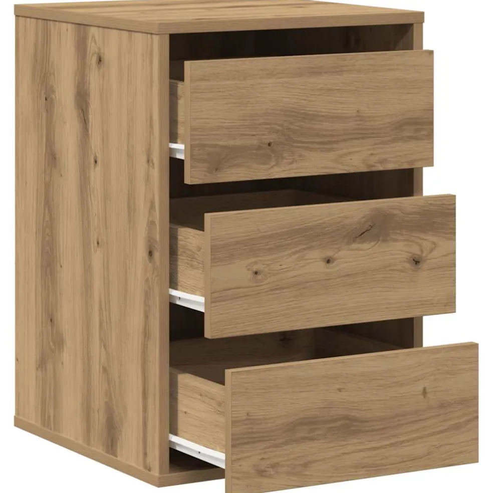 vidaXL Ladekast 40x41x58 cm bewerkt hout artisanaal eikenkleurig