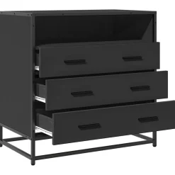 vidaXL Ladekast 70x41x70 cm bewerkt hout zwart