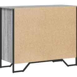 vidaXL Ladekast 91x35,5x74,5 cm bewerkt hout grijs sonoma eikenkleurig