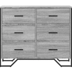 vidaXL Ladekast 91x35,5x74,5 cm bewerkt hout grijs sonoma eikenkleurig