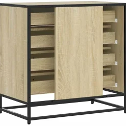 vidaXL Ladekast 70x41x70 cm bewerkt hout sonoma eikenkleurig