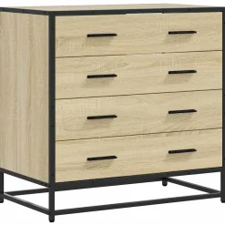 vidaXL Ladekast 70x41x70 cm bewerkt hout sonoma eikenkleurig