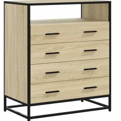 vidaXL Ladekast 70x41x83,5 cm bewerkt hout sonoma eikenkleurig