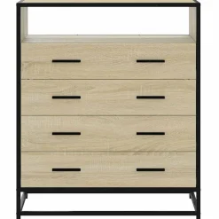 vidaXL Ladekast 70x41x83,5 cm bewerkt hout sonoma eikenkleurig