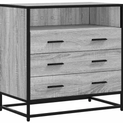 vidaXL Ladekast 70x41x70 cm bewerkt hout grijs sonoma eikenkleurig