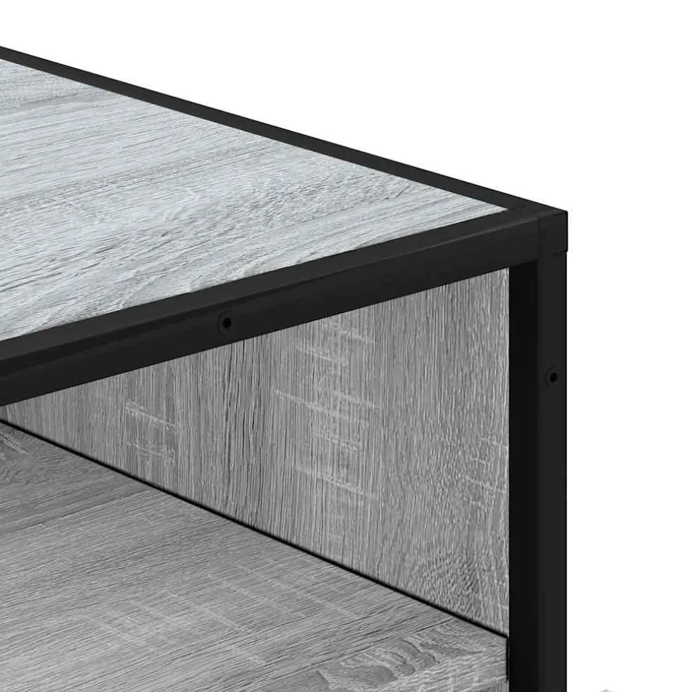 vidaXL Ladekast 70x41x70 cm bewerkt hout grijs sonoma eikenkleurig