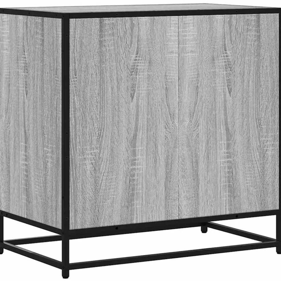 vidaXL Ladekast 70x41x70 cm bewerkt hout grijs sonoma eikenkleurig