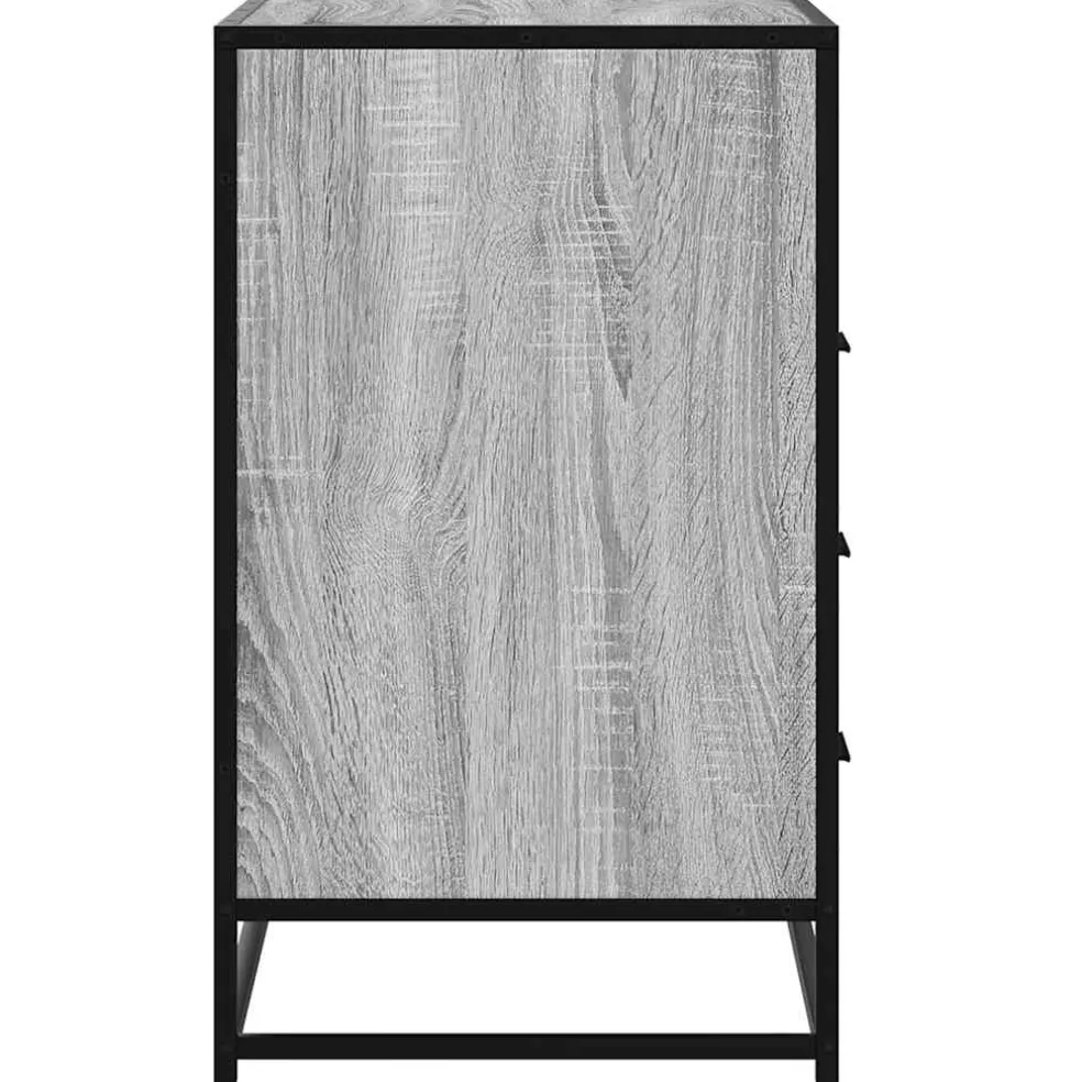 vidaXL Ladekast 70x41x70 cm bewerkt hout grijs sonoma eikenkleurig
