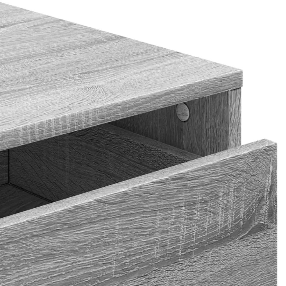vidaXL Ladekast 40x41x58 cm bewerkt hout grijs sonoma eikenkleurig