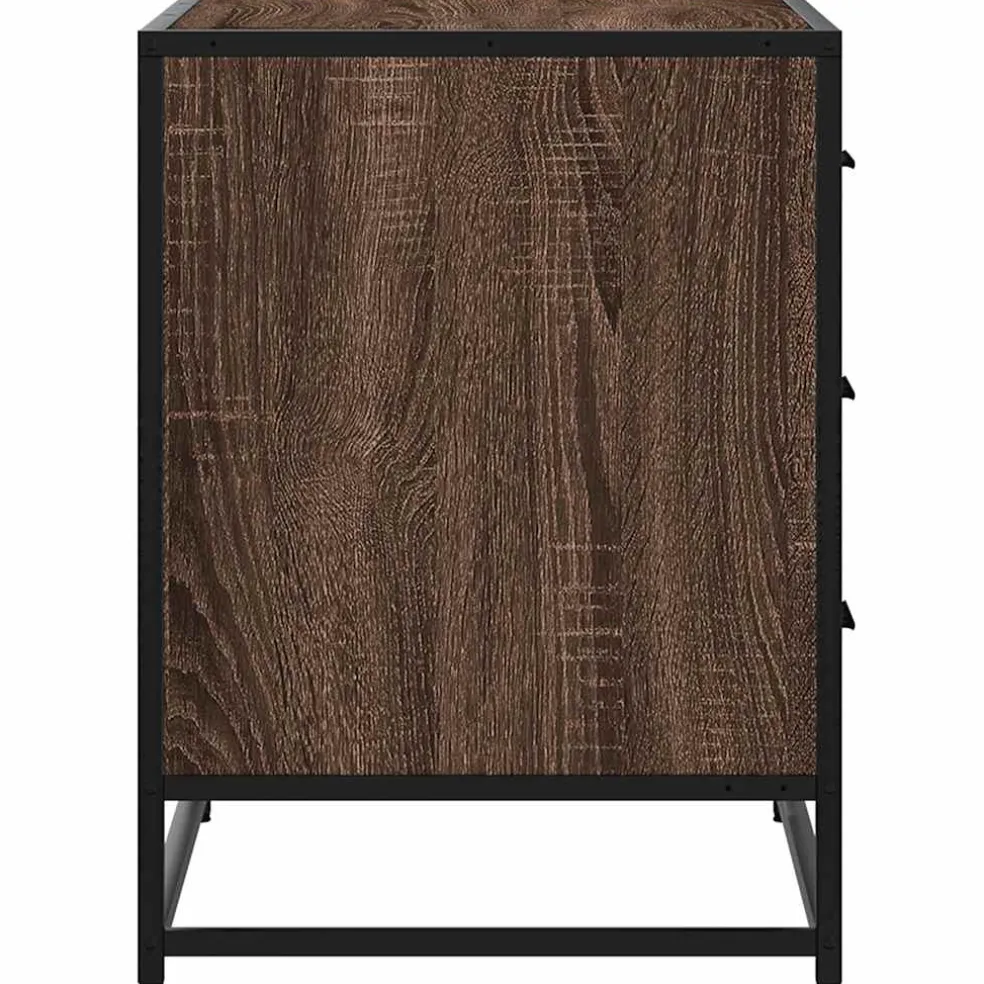 vidaXL Ladekast 70x41x56 cm bewerkt hout bruin eikenkleur