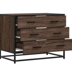 vidaXL Ladekast 70x41x56 cm bewerkt hout bruin eikenkleur