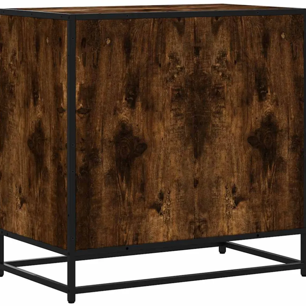 vidaXL Ladekast 70x41x70 cm bewerkt hout gerookt eikenkleurig