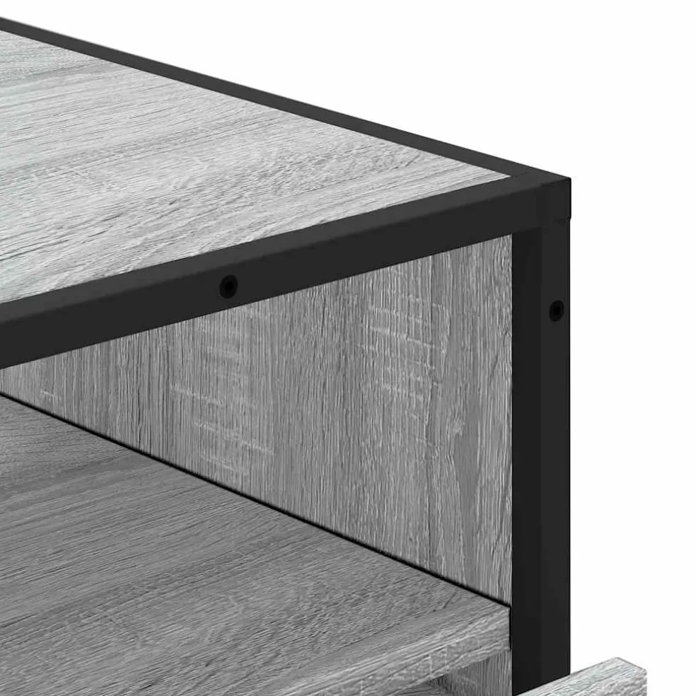 vidaXL Ladekast 70x41x83,5 cm bewerkt hout grijs sonoma eikenkleurig