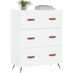 vidaXL Ladekast 69,5x34x90 cm bewerkt hout wit