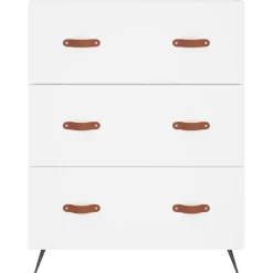vidaXL Ladekast 69,5x34x90 cm bewerkt hout wit