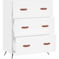 vidaXL Ladekast 69,5x34x90 cm bewerkt hout wit