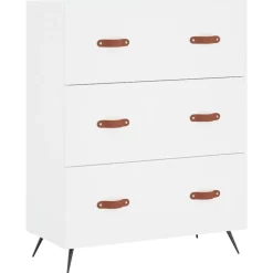 vidaXL Ladekast 69,5x34x90 cm bewerkt hout wit
