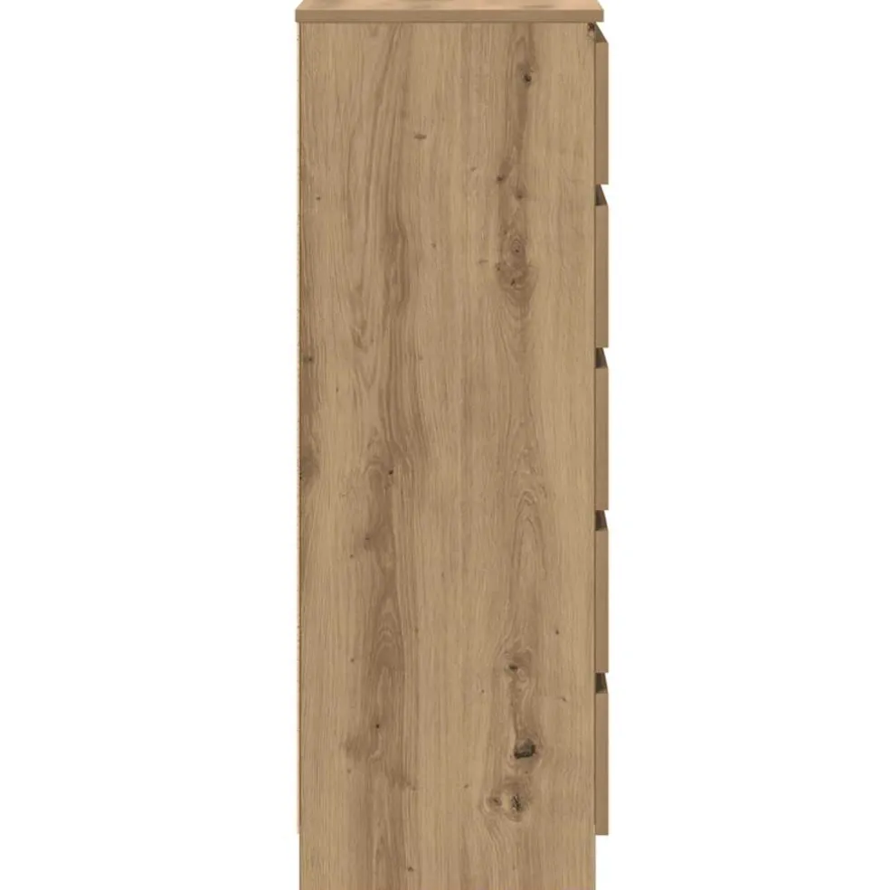 vidaXL Ladekast 60x36x103 cm bewerkt hout artisanaal eikenkleur