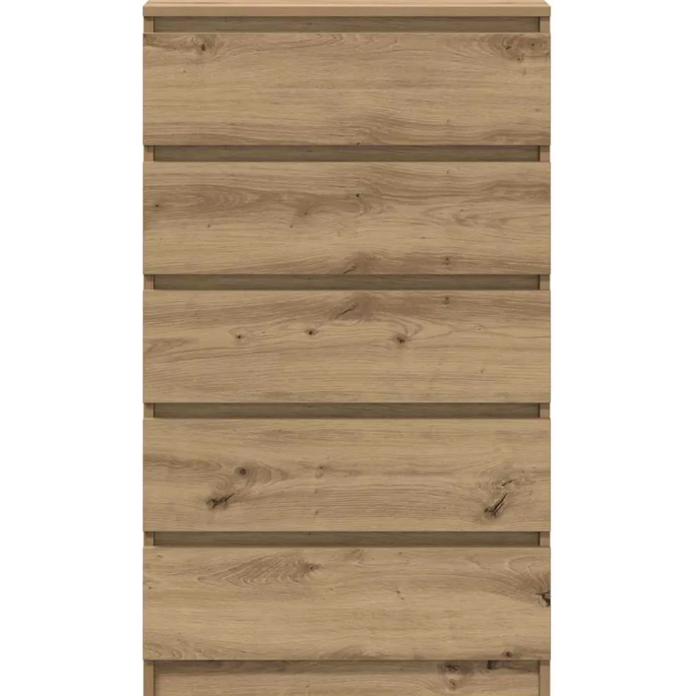 vidaXL Ladekast 60x36x103 cm bewerkt hout artisanaal eikenkleur