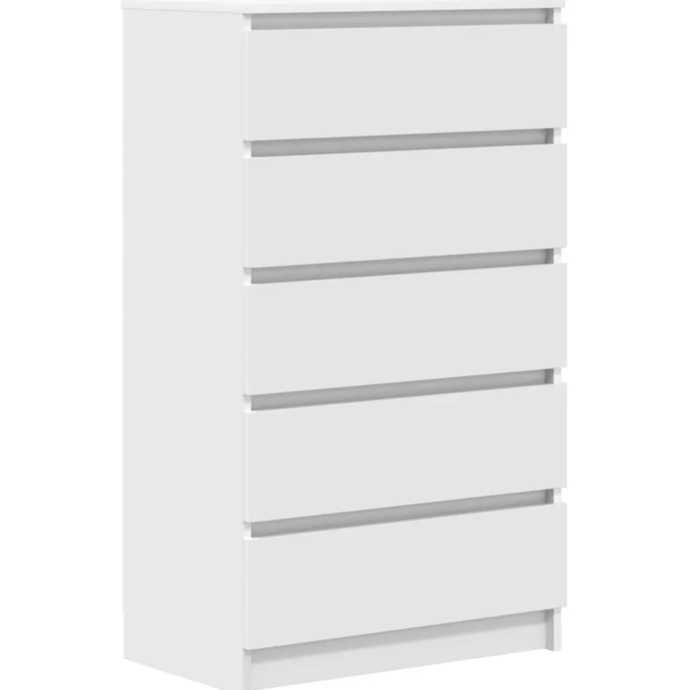 vidaXL Ladekast 60x36x103 cm bewerkt hout wit