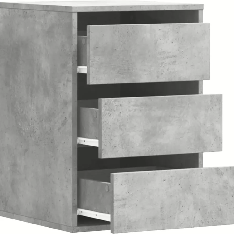 vidaXL Ladekast 40x41x58 cm bewerkt hout betongrijs