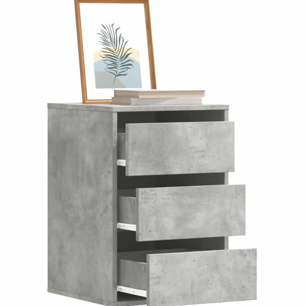 vidaXL Ladekast 40x41x58 cm bewerkt hout betongrijs