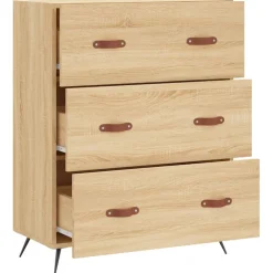 vidaXL Ladekast 69,5x34x90 cm bewerkt hout sonoma eikenkleurig