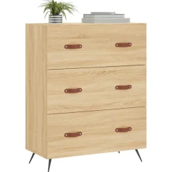 vidaXL Ladekast 69,5x34x90 cm bewerkt hout sonoma eikenkleurig