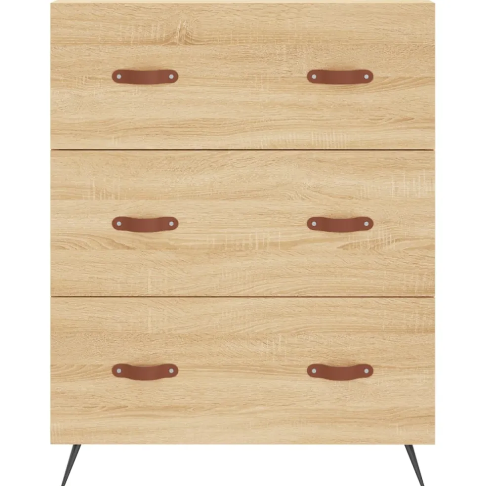 vidaXL Ladekast 69,5x34x90 cm bewerkt hout sonoma eikenkleurig