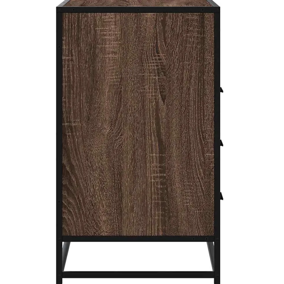 vidaXL Ladekast 70x41x70 cm bewerkt hout bruin eikenkleur