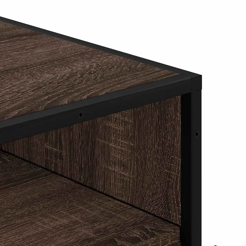 vidaXL Ladekast 70x41x70 cm bewerkt hout bruin eikenkleur