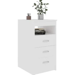 vidaXL Ladekast 40x50x76 cm bewerkt hout wit