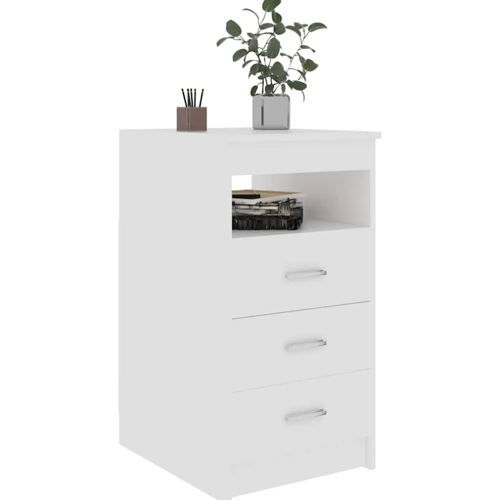 vidaXL Ladekast 40x50x76 cm bewerkt hout wit