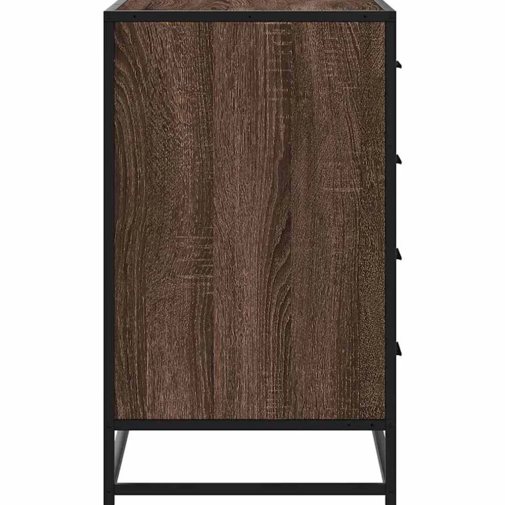 vidaXL Ladekast 70x41x70 cm bewerkt hout bruin eikenkleur