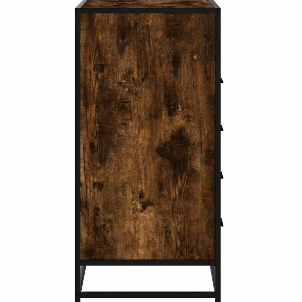 vidaXL Ladekast 70x41x83,5 cm bewerkt hout gerookt eikenkleurig