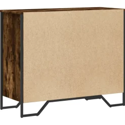 vidaXL Ladekast 91x35,5x74,5 cm bewerkt hout gerookt eikenkleurig