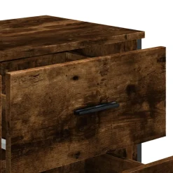 vidaXL Ladekast 91x35,5x74,5 cm bewerkt hout gerookt eikenkleurig