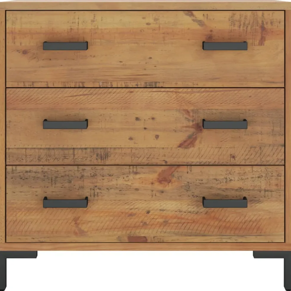 vidaXL Ladekast 75x35x70 cm massief grenenhout