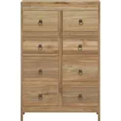 vidaXL Ladekast 55x30x90 cm massief teakhout