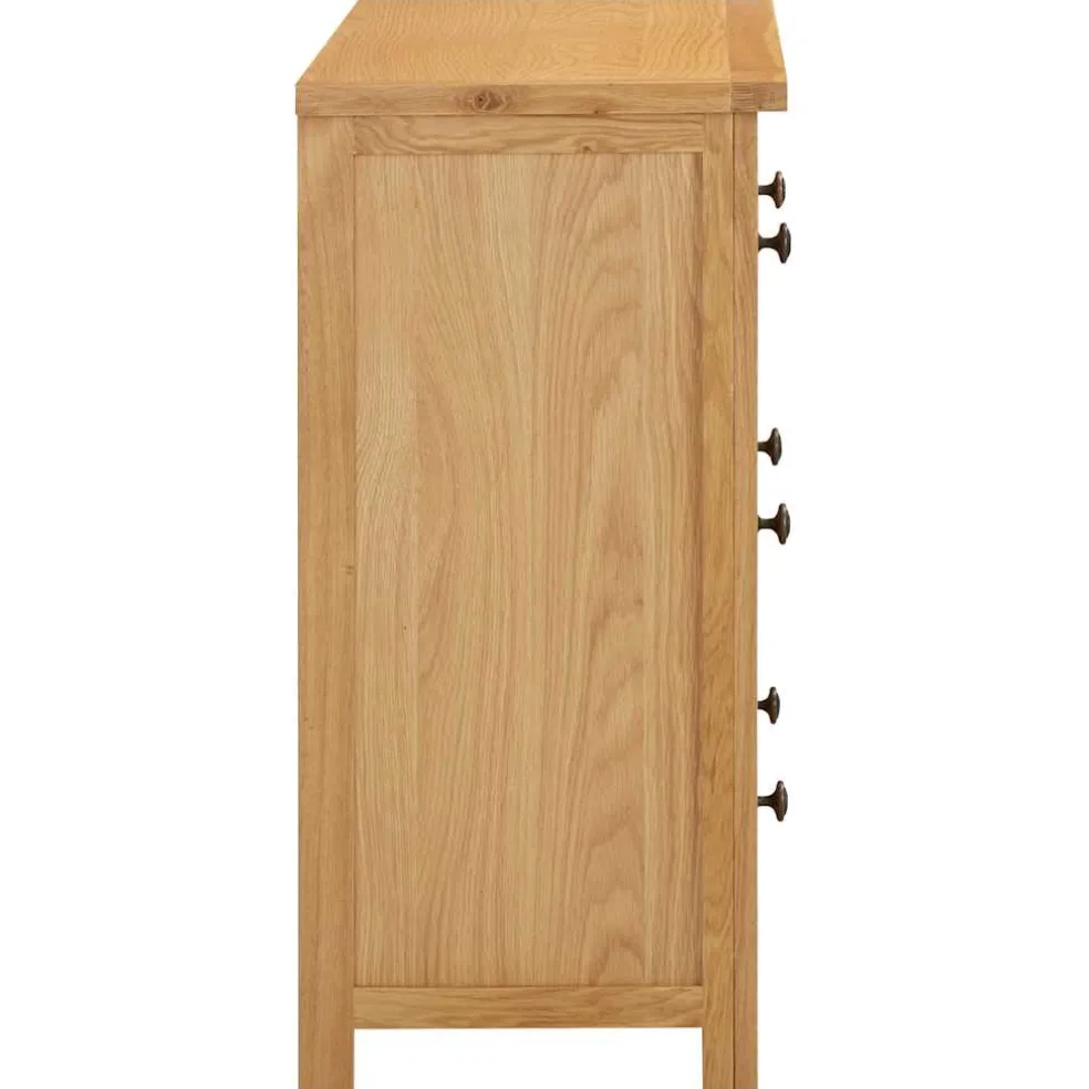 vidaXL Ladekast 80x33,5x75 cm massief eikenhout