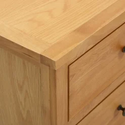 vidaXL Ladekast 80x33,5x75 cm massief eikenhout
