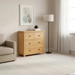 vidaXL Ladekast 80x33,5x75 cm massief eikenhout