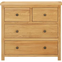 vidaXL Ladekast 80x33,5x75 cm massief eikenhout