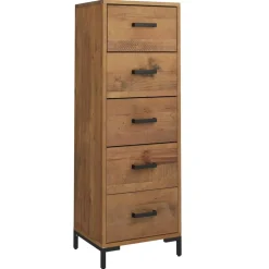 vidaXL Ladekast 42x35x110 cm massief grenenhout